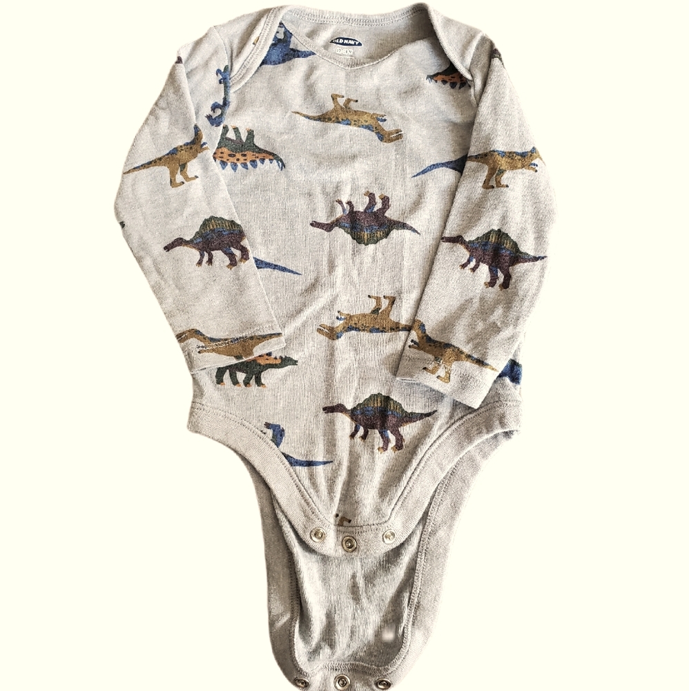 Long Sleeve Dino Onesie for Baby